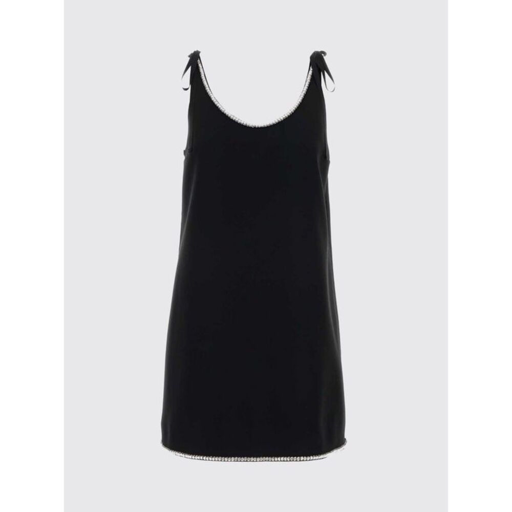 Prada Women Prada Women Acetate Blend Mini Dress With Rhinestones Prada
